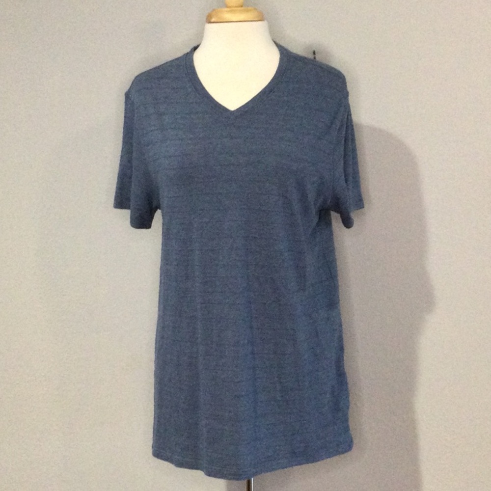 Mark Anthony Men's Light Navy V-Neck Short Sleeve T-Shirt Size M